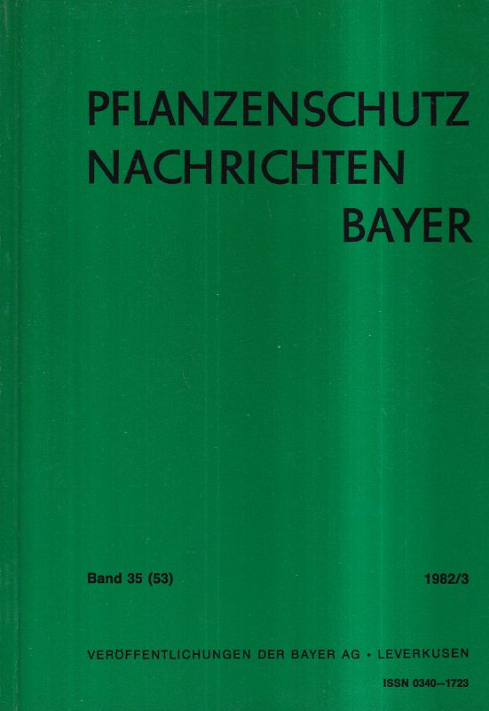Bayer AG (Hsg.)  Pflanzenschutz Nachrichten Bayer 35.(53.) Jahrgang 1982 Heft 3 