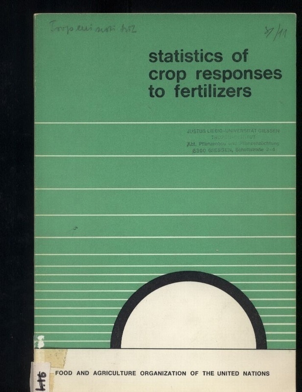Fao  Statistics of Crop Responses to Fertilizers 