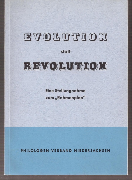 Philologenverband Niedersachsen  Evolution statt Revolution 