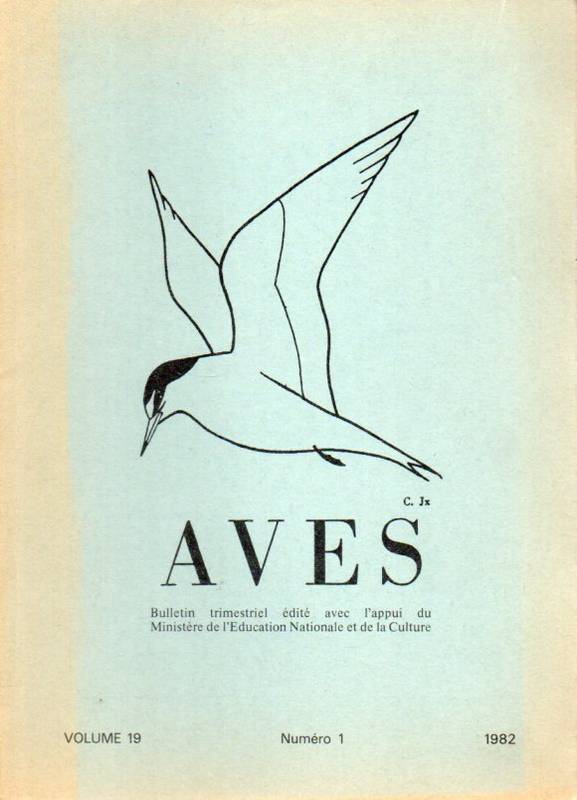 Societe d'Etudes Ornithologiques Aves  Aves Volume 19, 1982 Numero 1 et Numero 4 