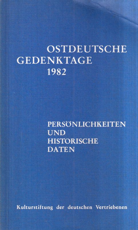 Ostdeutsche Gedenktage  Jahr 1982 