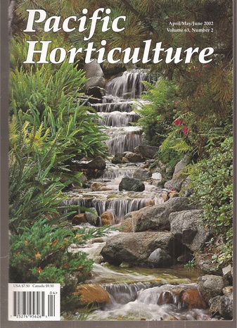 Pacific Horticulture  Volume 63,Jahr 2002,Number 1 bis 4 (4 Hefte) 