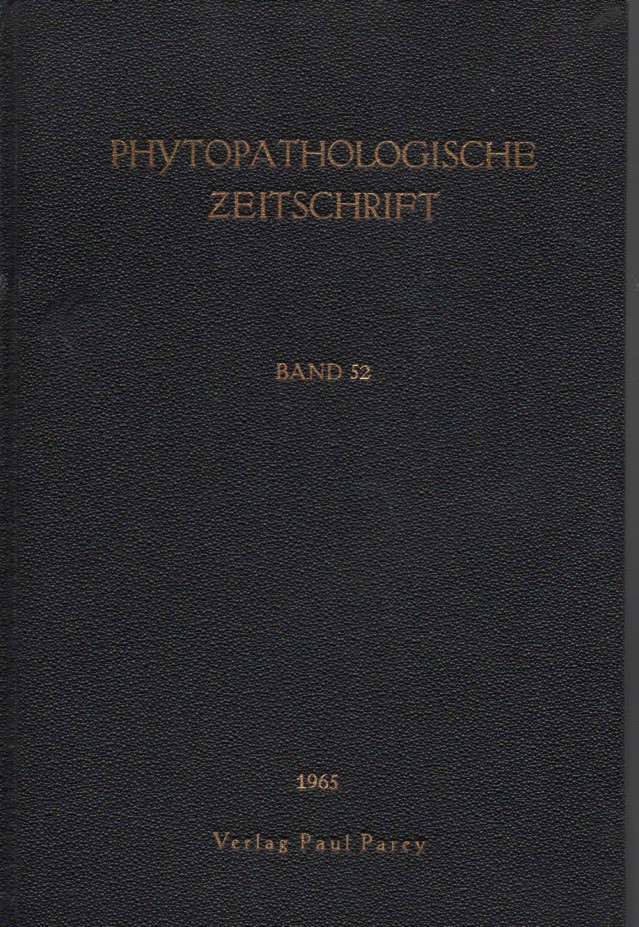 Phytopathologische Zeitschrift  Phytopathologische Zeitschrift Band 52 