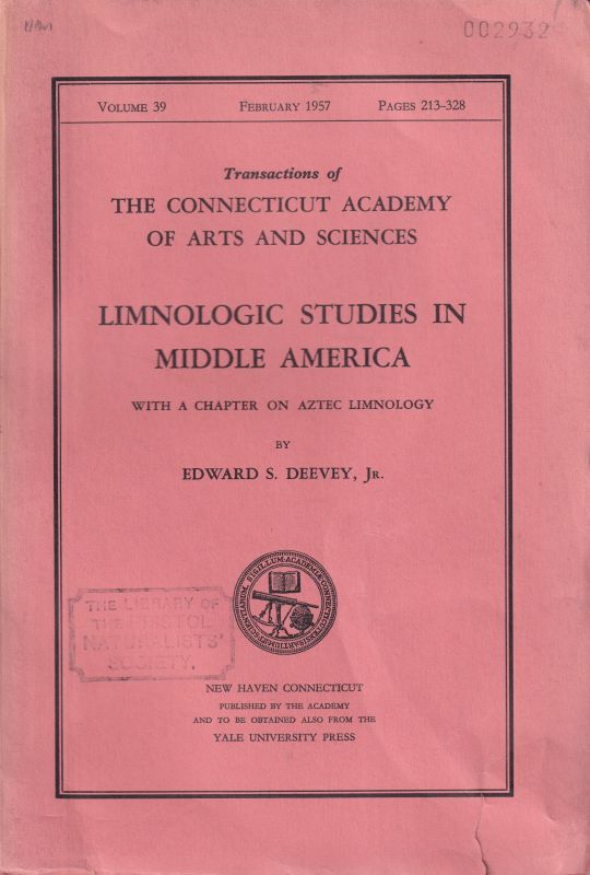 Deevey,Edward S.Jr.  Limnologic Studies in Middle America with a Chapter on Aztec Limnology 