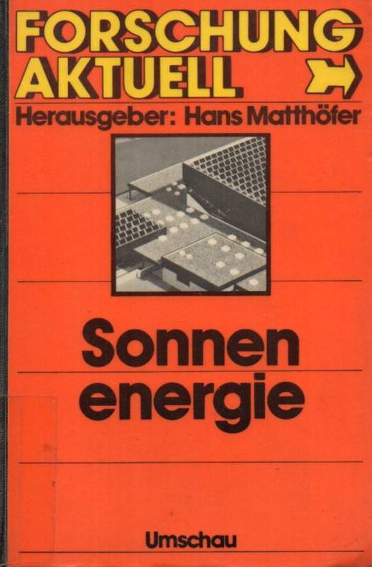 Matthöfer,Hans (Hsg.)  Sonnenenergie 