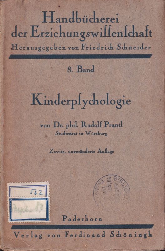 Prantl,Rudolf  Kinderpsychologie 