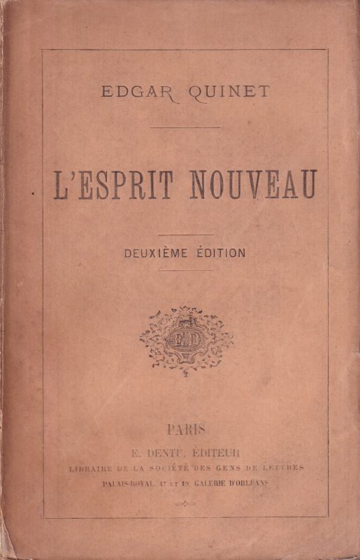Quinet,Edgar  L'Esprit Nouveau 