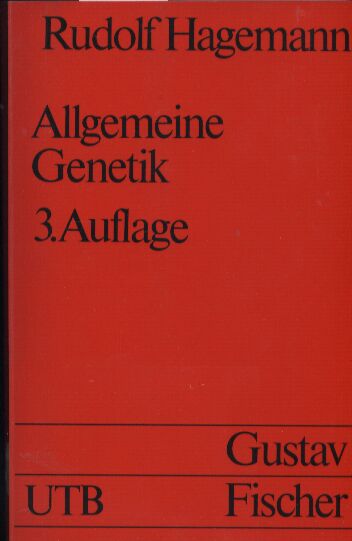 Hagemann,Rudolf  Allgemeine Genetik 