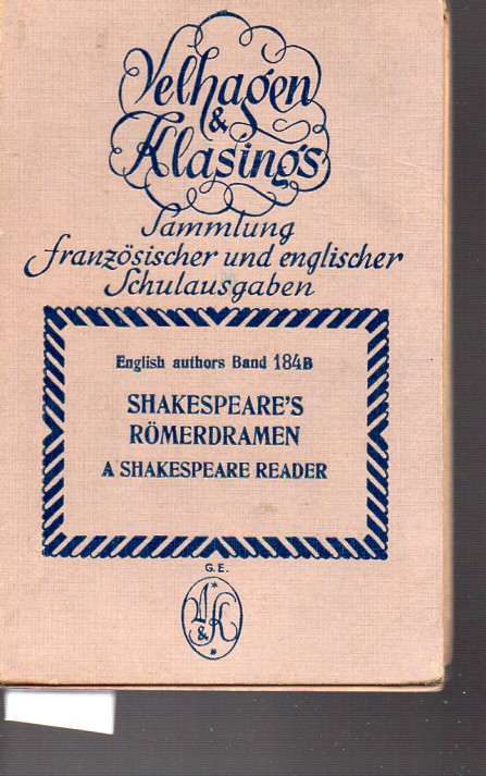 Aronstein,Phil. (Hrsg.)  Shakespeare's Römerdramen 