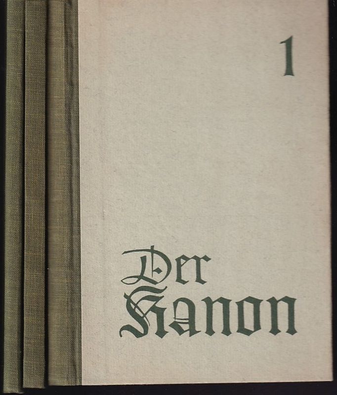Jöde,Fritz (Hsg.)  Der Kanon Band 1 bis 3 (3 Bände) 