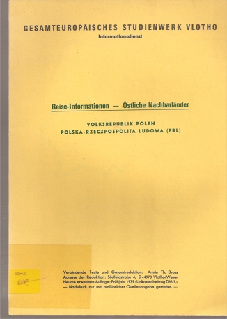 Gesamtdeutsches Studienwerk Vlotho  Volksrepublik Polen (Polska Rzeczpospolita Ludowa (PRL) 