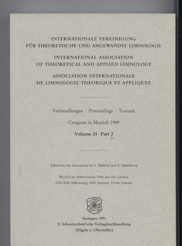 Internationale Vereinigung für theoretische und  angewandte Limnologie. Vol. 24. Part 1-5. (5 Bde.) 