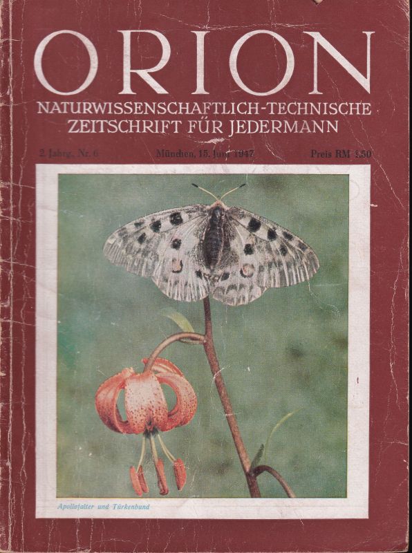 Orion  Orion 2. Jahrgang 1947 Heft Nr. 6 - Juni (1 Heft) 
