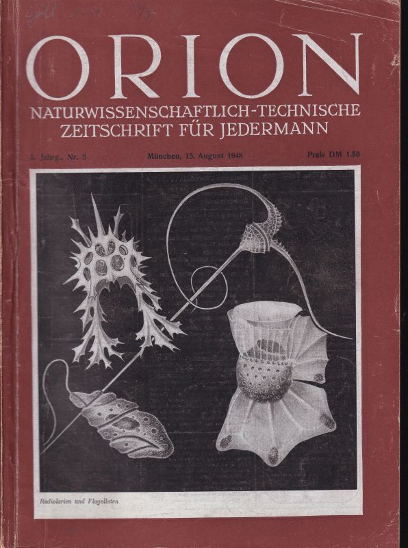 Orion  Orion 3. Jahrgang 1948 Heft Nr. 8 - August (1 Heft) 
