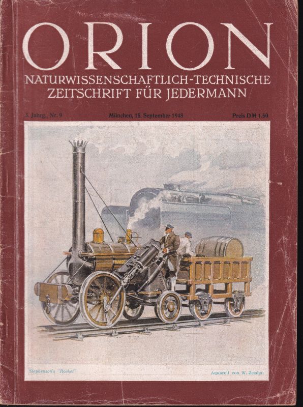 Orion  Orion 3. Jahrgang 1948 Heft Nr. 9 - September (1 Heft) 