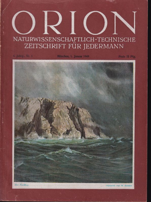 Orion  Orion 4. Jahrgang 1949 Heft Nr. 1 - Januar (1 Heft) 
