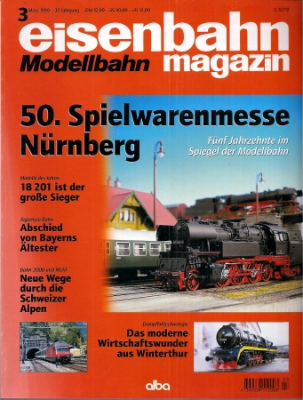 eisenbahn Modellbahn magazin  37.Jahrgang, Heft Nr.3. März 1999 