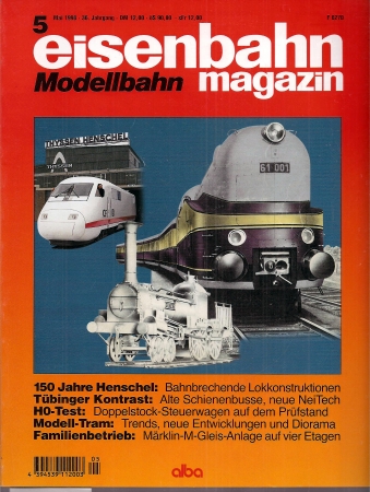 eisenbahn Modellbahn magazin  36.Jahrgang, Heft Nr.5. Juni 1998 