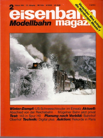 eisenbahn Modellbahn magazin  32.Jahrgang, Heft Nr.2. Februar 1994 
