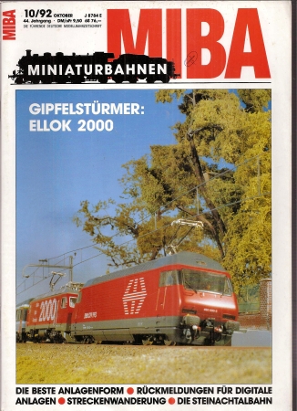 MIBA Miniaturbahnen  MIBA Miniaturbahnen 44.Jahrgang 1992, Heft 10 
