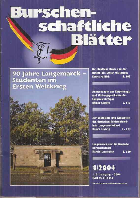 Burschenschaftliche Blätter  119.Jahrgang 2004, Heft 4 