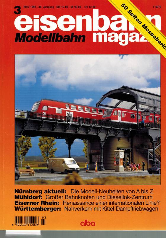 Eisenbahn Magazin Modellbahn  Eisenbahn Magazin Modellbahn 36.Jahrgang 1998.Heft 3 