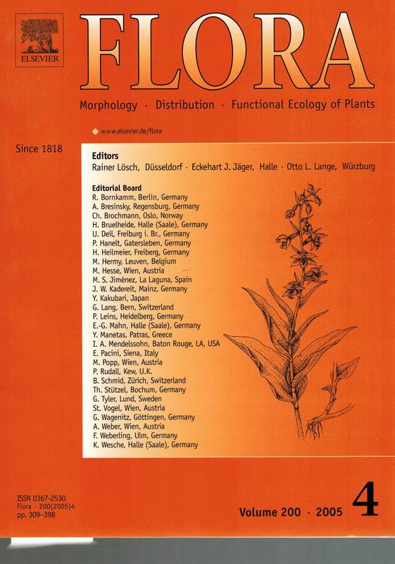 Flora  Flora Volume 200 Jahr 2005 Heft 4 (1 Heft) 