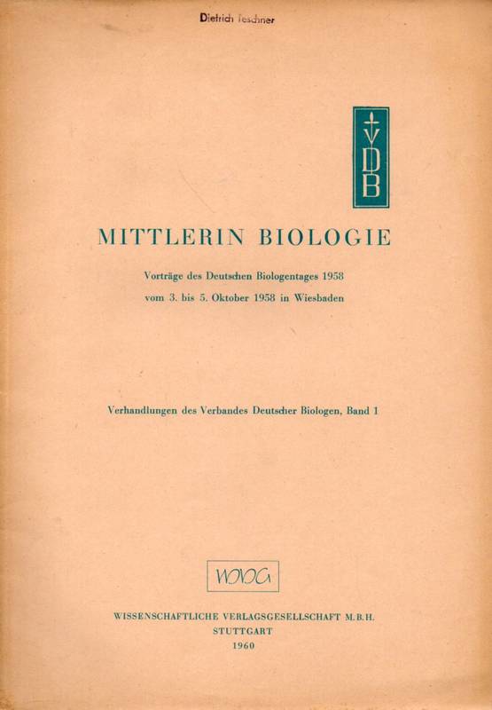 Verband Deutscher Biologen  Mittlerin Biologie 