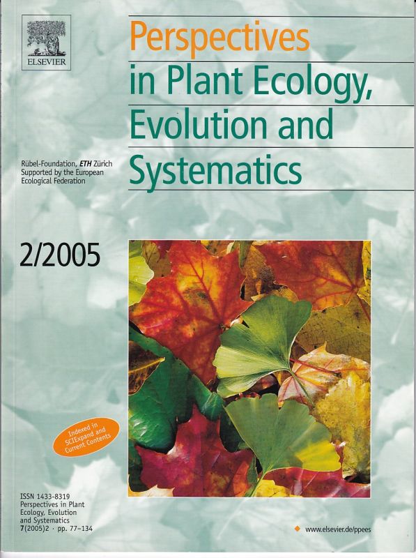 Perspectives in Plant Ecology, Evolution  Perspectives in Plant Ecology, Evolution Volume 7 / Heft 2 / 2005 