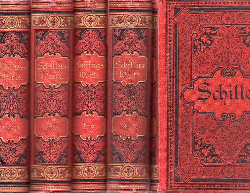 Schiller,Friedrich von  Schillers sämtliche Werke in zwölf Bänden (5 Bücher) 