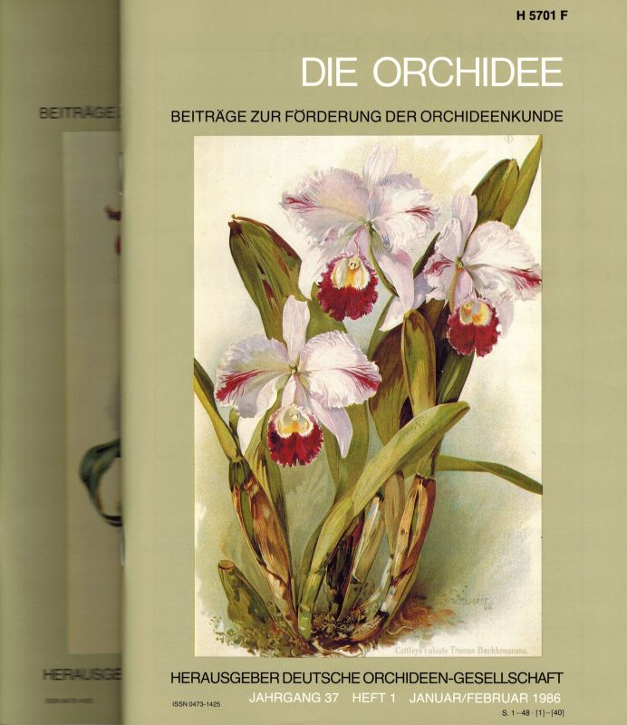 Die Orchidee  Die Orchidee 37. Jahrgang 1986 Hefte 1-6 (im Originalordner) 