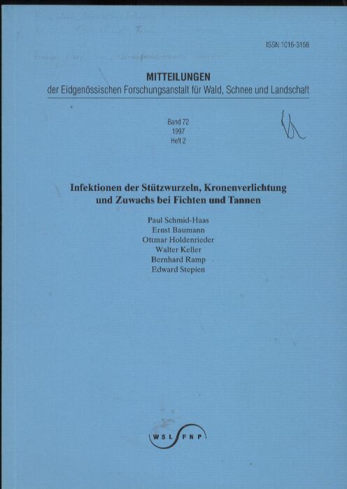 Schmid-Haas,Paul+Ernst Baumann+weitere  Infektionen der Stützwurzeln, Kronenverlichtung und Zuwachs bei 