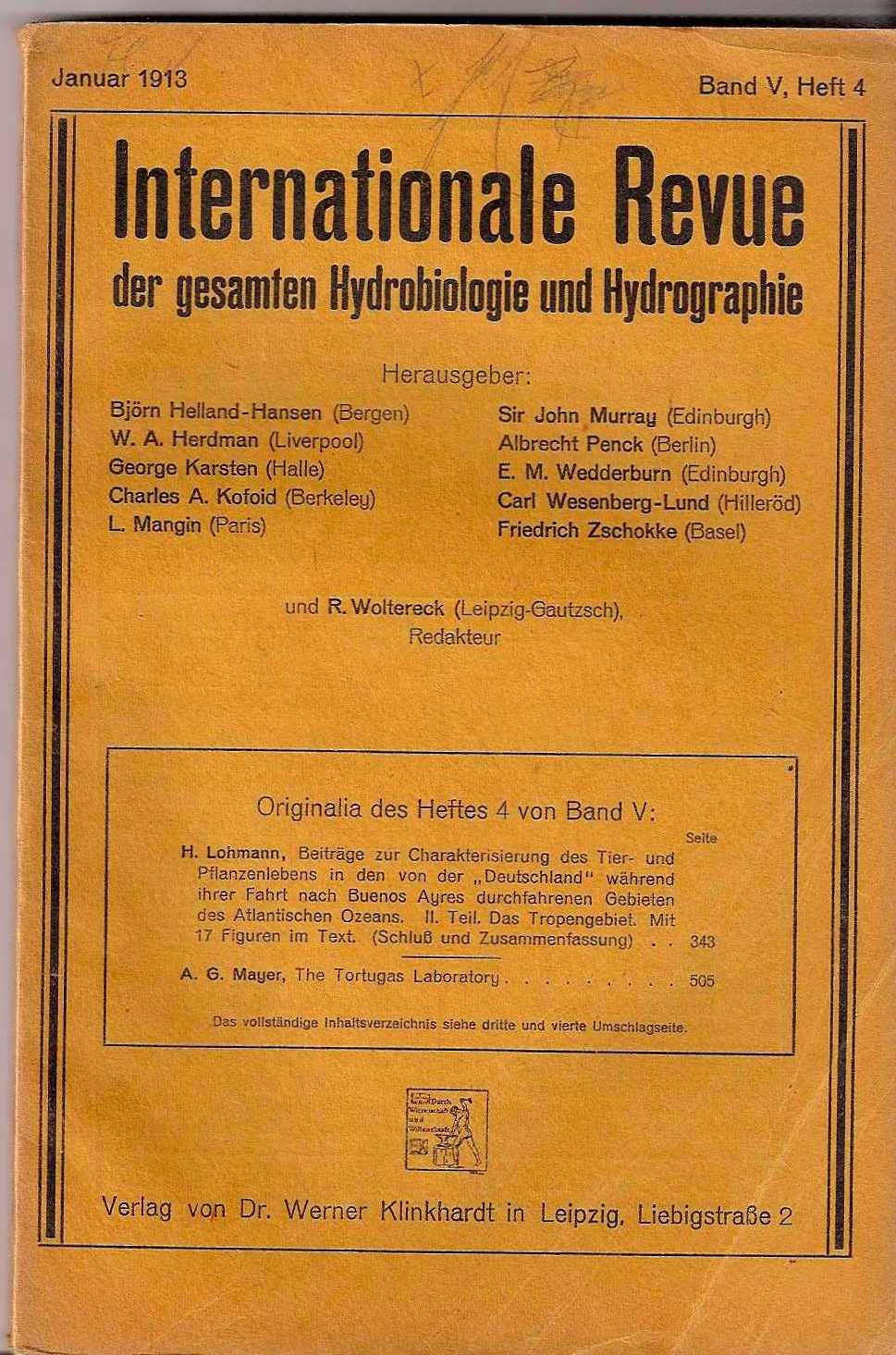 Internationale Revue der gesamten Hydrobiologie  V.Band 1913,Heft 4 