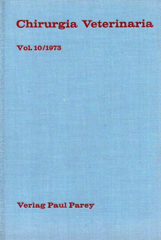 Chirurgia Veterinaria  Chirurgia Veterinaria Volume 10/1973 