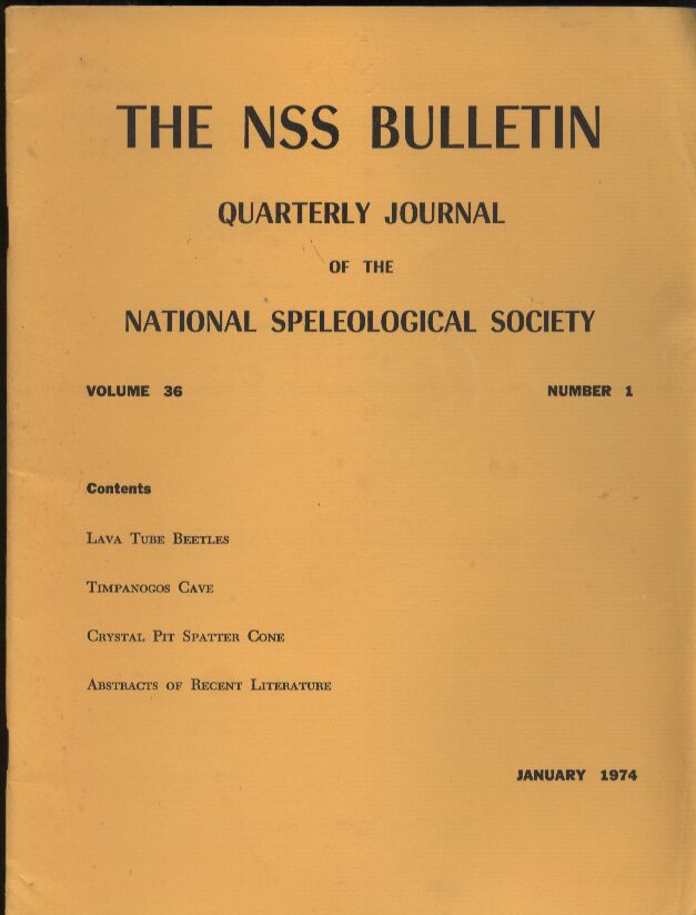 The NSS Bulletin  Volume 36,Number 1 January 1974 
