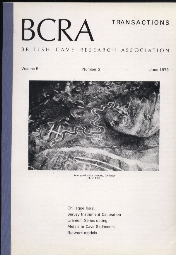 British Cave Research Association BCRA  Transactions Volume 5, Number 2. 1978 (1 Heft) 