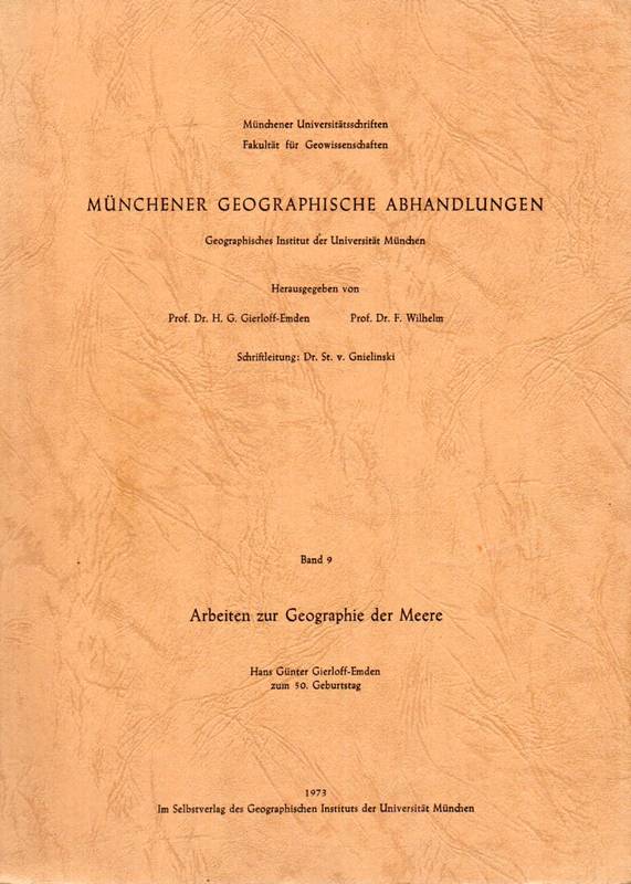 Münchener Geographische Abhandlungen Band 9  Arbeiten zur Geographie der Meere 