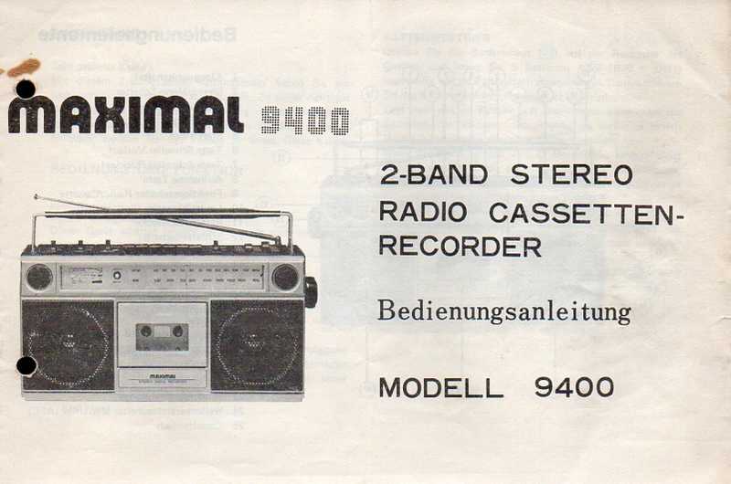 Maximal  Maximal Modell 9400 