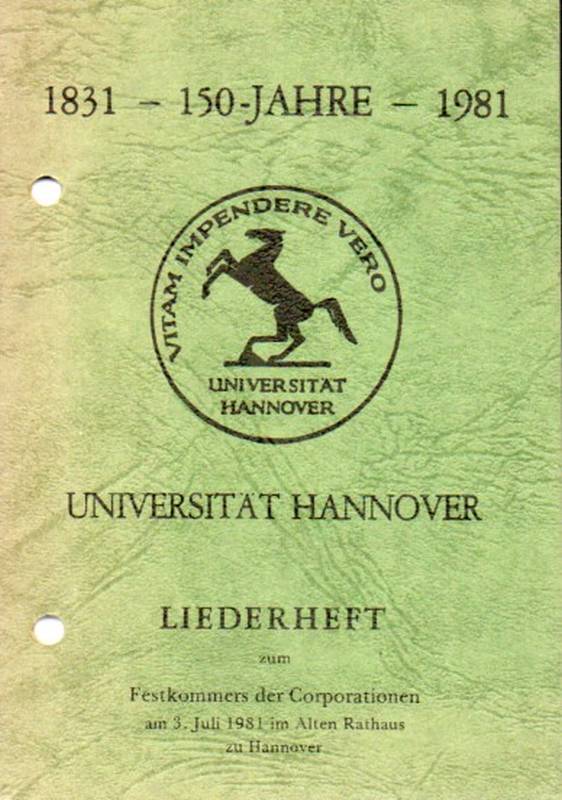 Universität Hannover  Universität Hannover 1831 - 150 Jahre - 1981 