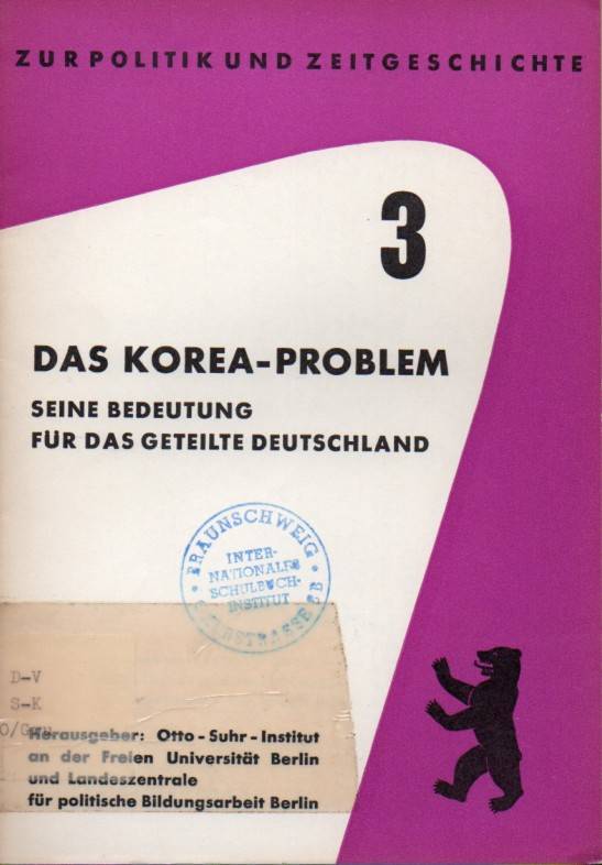 Gruchmann,Lothar  Das Korea-Problem 