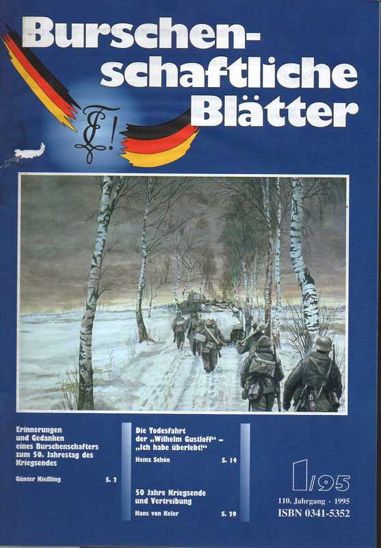 Burschenschaftliche Blätter  Burschenschaftliche Blätter 110.Jahrgang 1995 Heft 1 