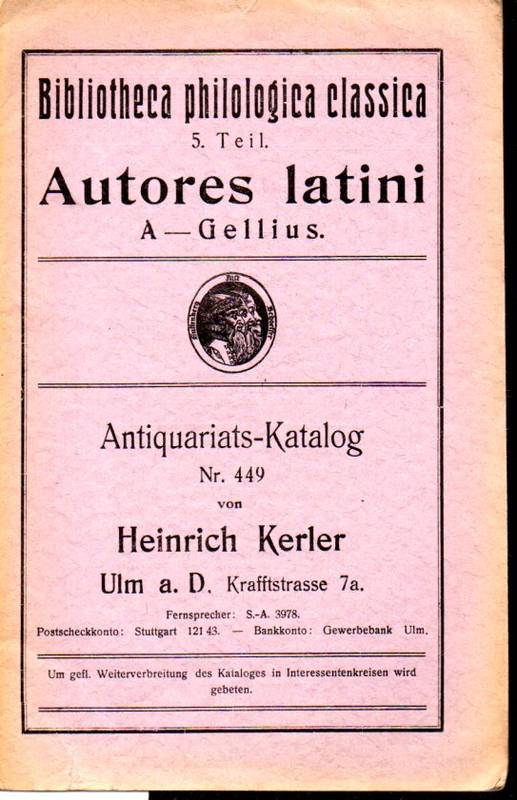 Kerler,Heinrich  Antiquariats-Katalog Nr. 449 