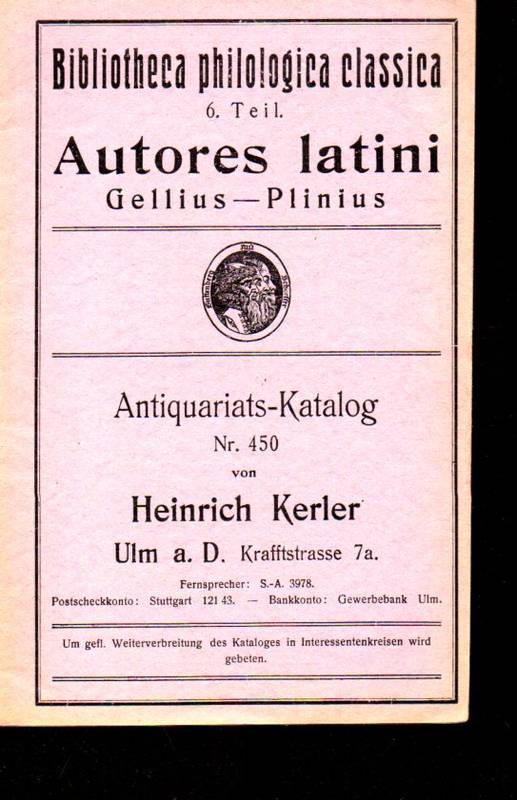 Kerler,Heinrich  Antiquariats-Katalog Nr. 450 