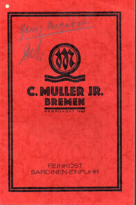 C.Müller jr.  Preisliste K. 48 Ende Oktober 1928 