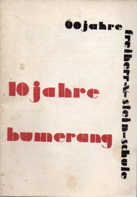 Der Bumerang  10 Jahre bumerang - 60 Jahre Freiherr-vom-Stein-Schule 