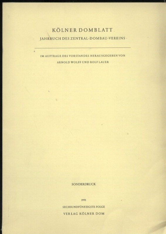 Wolff,Arnold+R.Lauer (Hsg.)  Kölner Domblatt.Jahrbuch des Zentral-Dombau-Vereins 