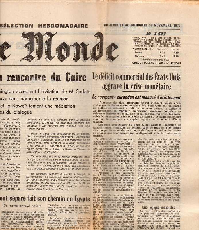 Le Monde  Le Monde Selection Hebdomadaire No. 1517 Du Jeudi 24 au Mercredi 30 