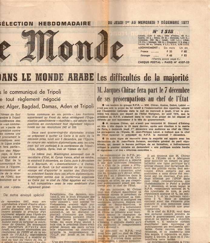 Le Monde  Le Monde Selection Hebdomadaire No. 1518 Du Jeudi 1 au Mercredi 7 
