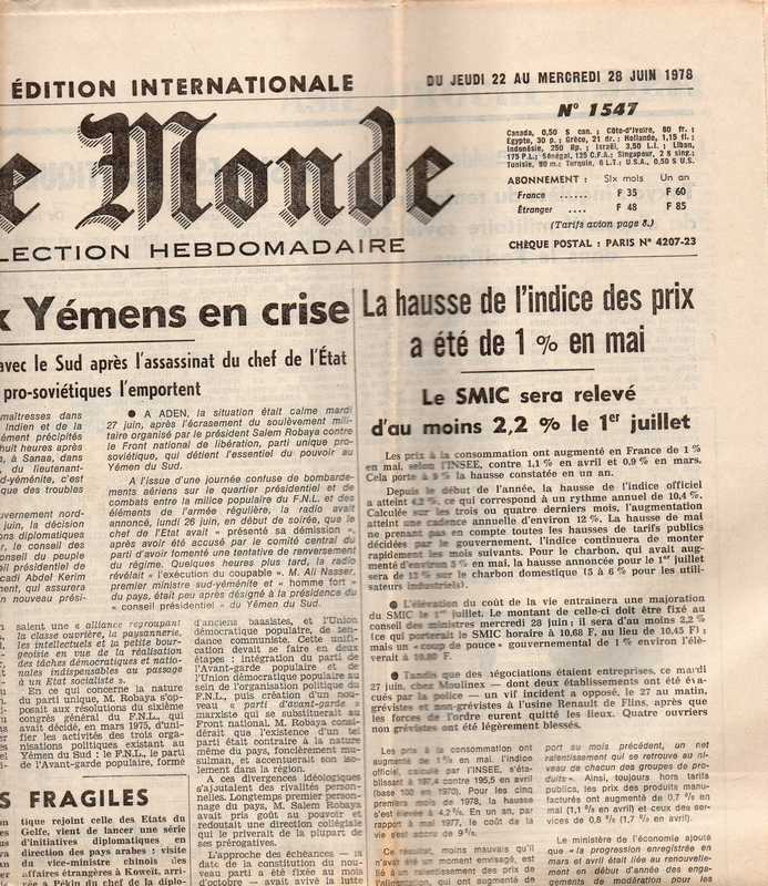 Le Monde  Le Monde Selection Hebdomadaire No. 1547 Du Jeudi 22 au Mercredi 28 