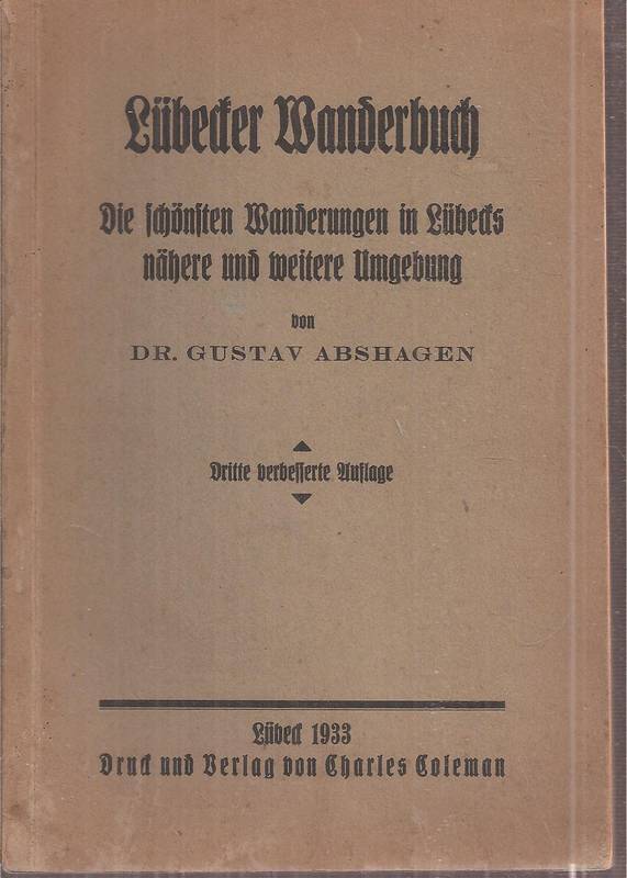 Abshagen,Gustav  Lübecker Wanderbuch 